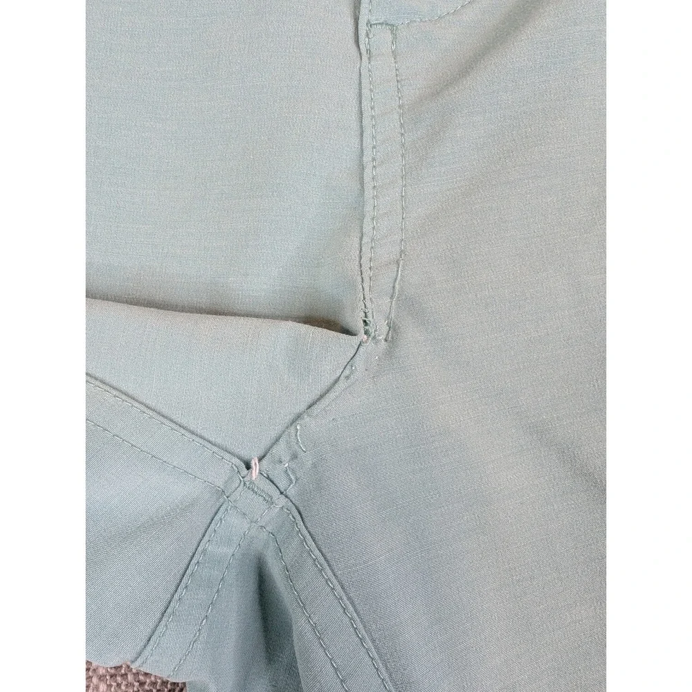 Faherty All Day Shorts Men Sz 40 Blue Aqua Stretch Performance Flat Front Trunks